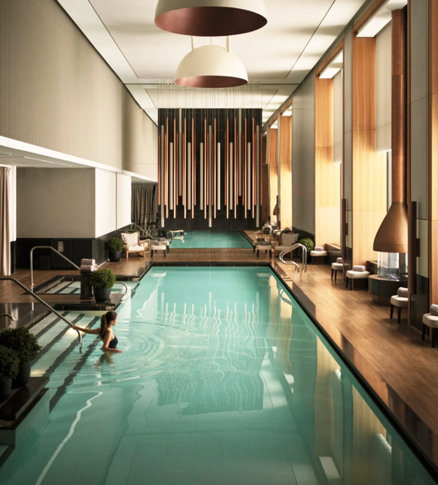 Aman New York Hotel indoor pool 