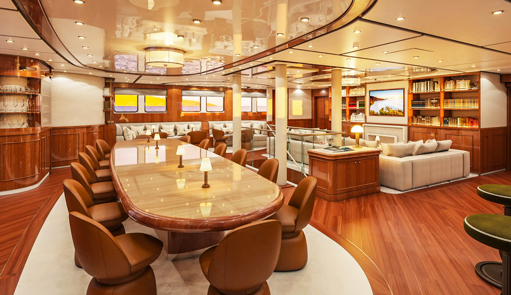 Aqua Expeditions Aqua Lares superyacht lounge 