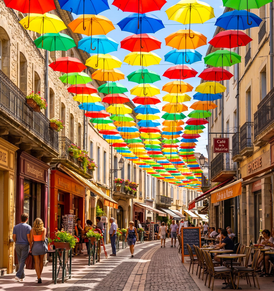 Carcassonne street shopping