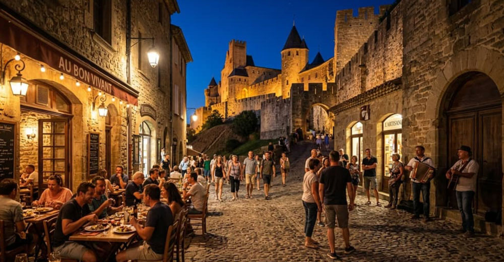 Carcassonne street dining
